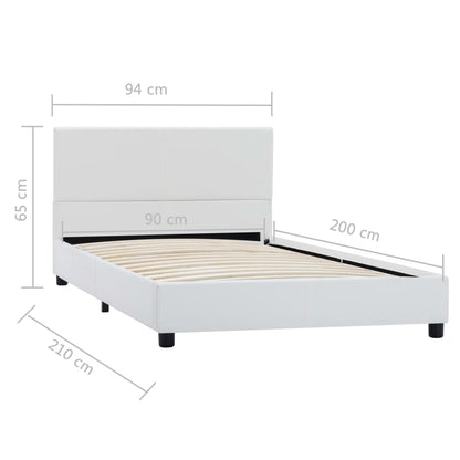 Giroletto Bianco in Similpelle 90x200 cm | homemem39
