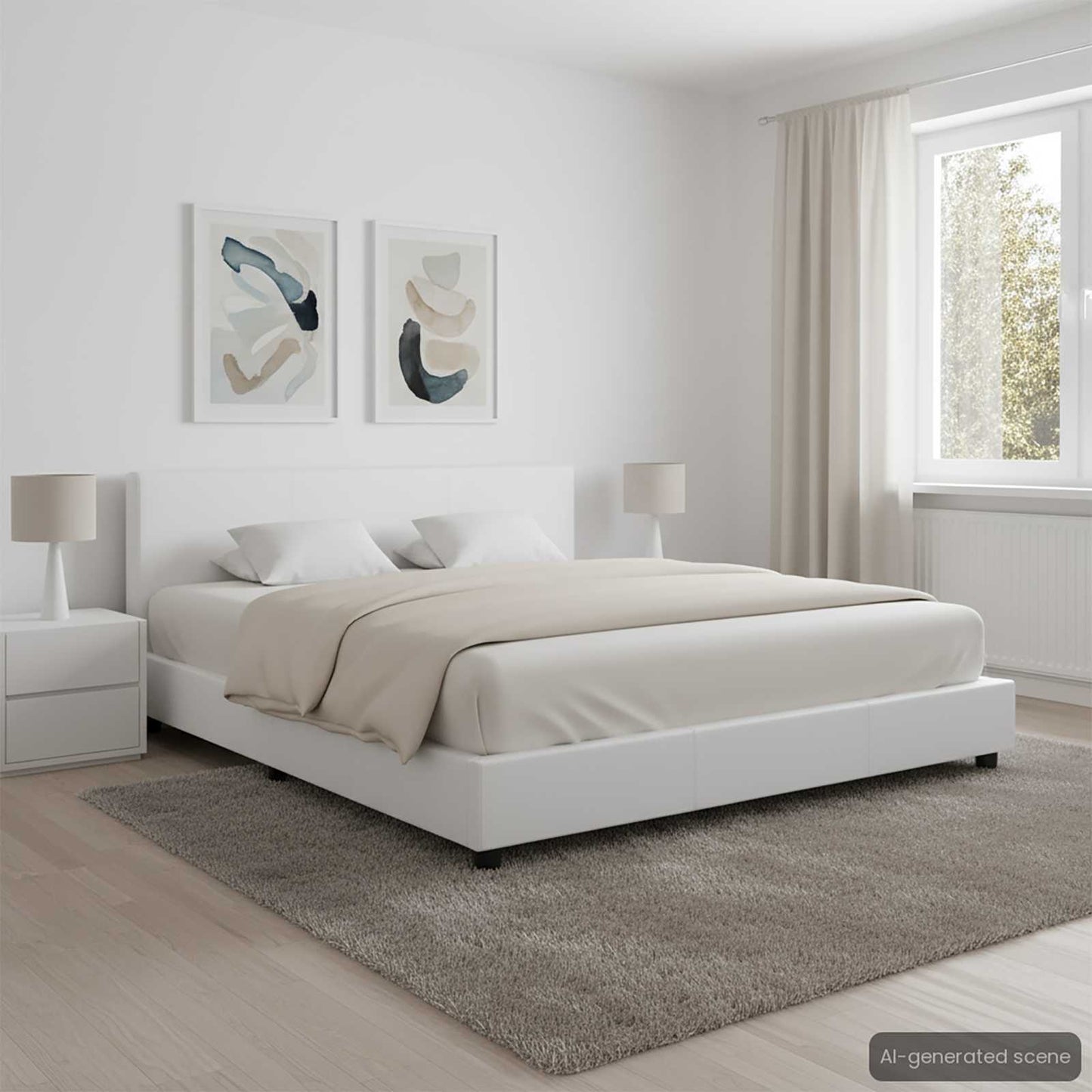 Giroletto Bianco in Similpelle 120x200 cm