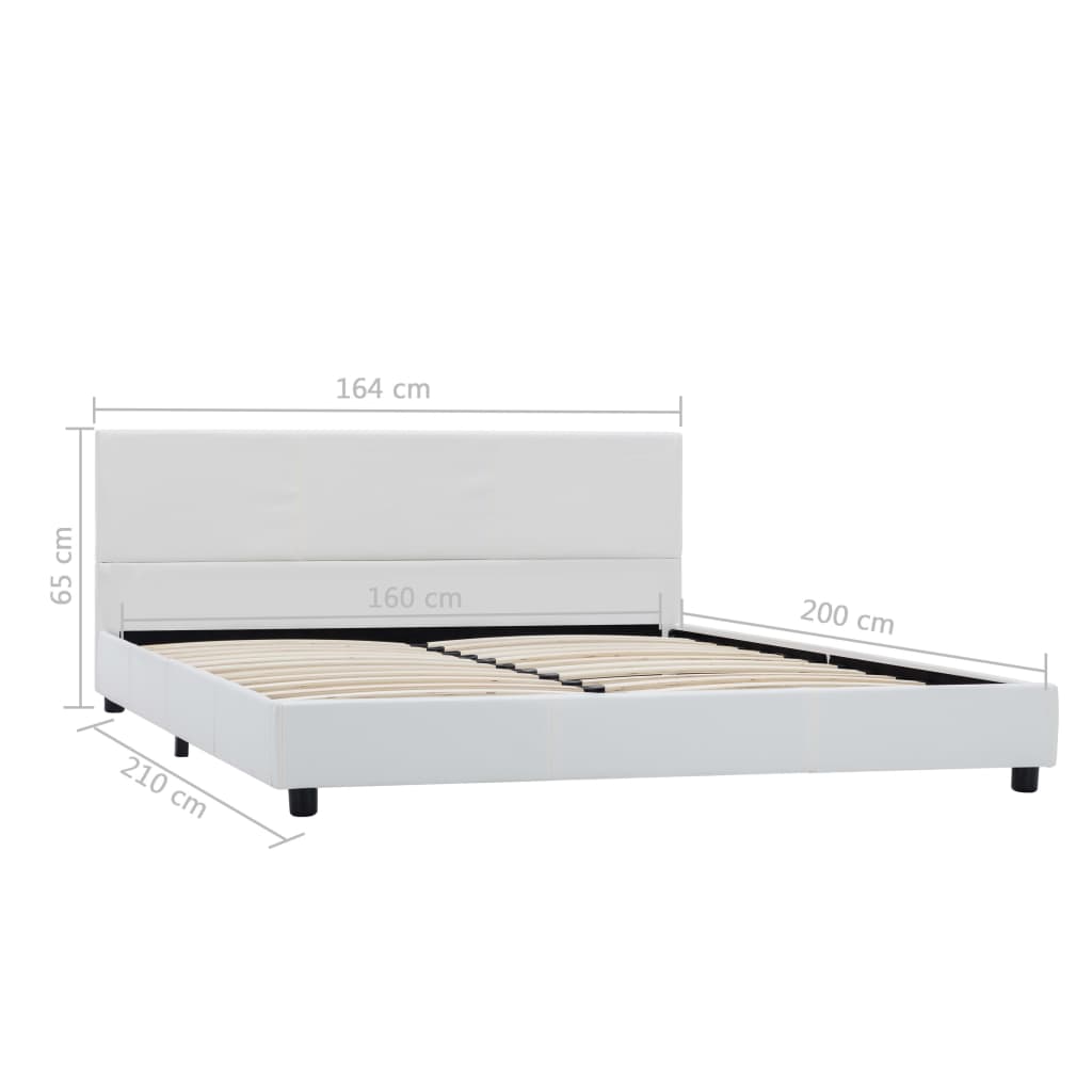 Giroletto Bianco in Similpelle 160x200 cm | homemem39