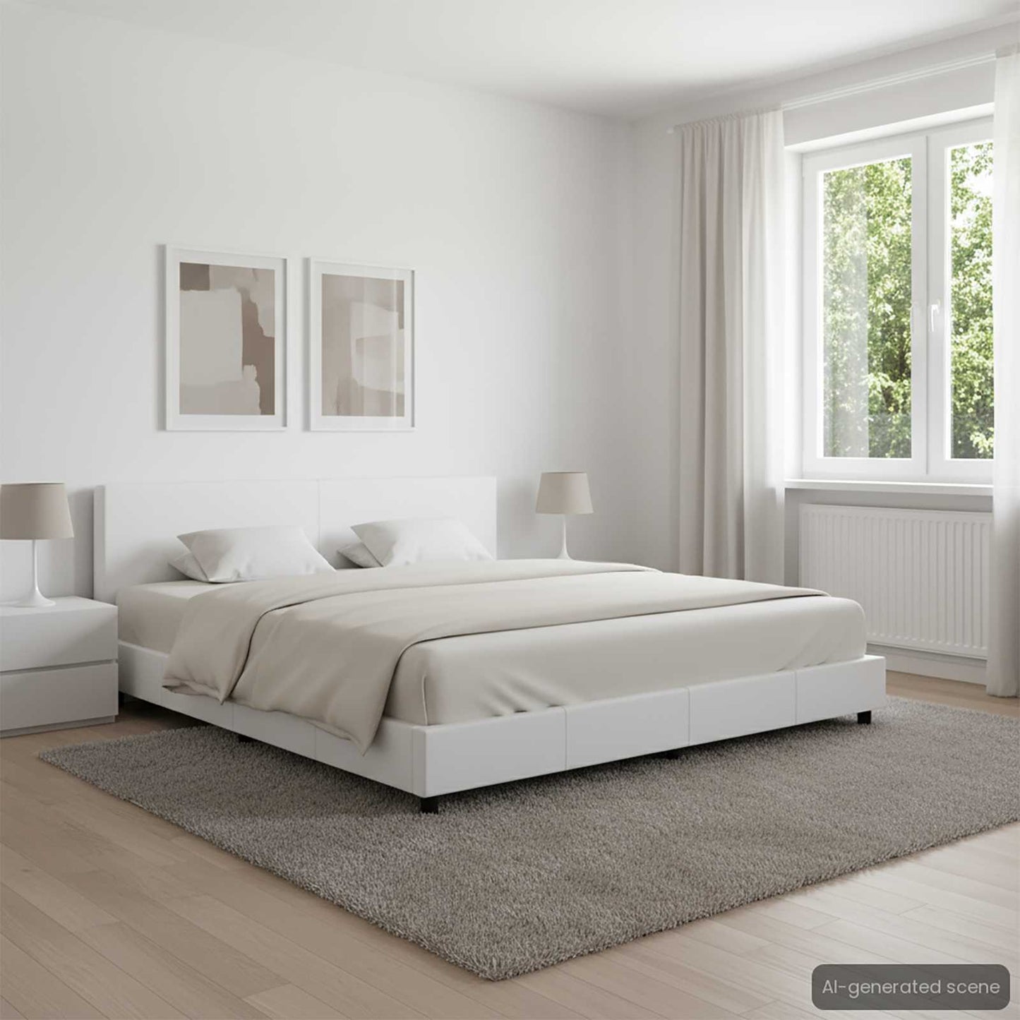 Giroletto Bianco in Similpelle 180x200 cm
