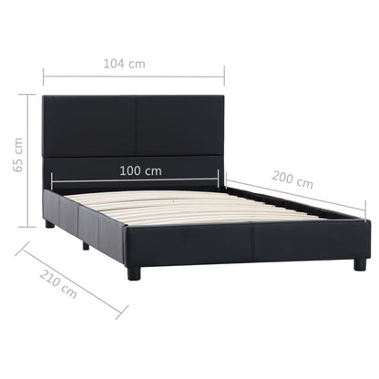 Giroletto Nero in Similpelle 100x200 cm | homemem39