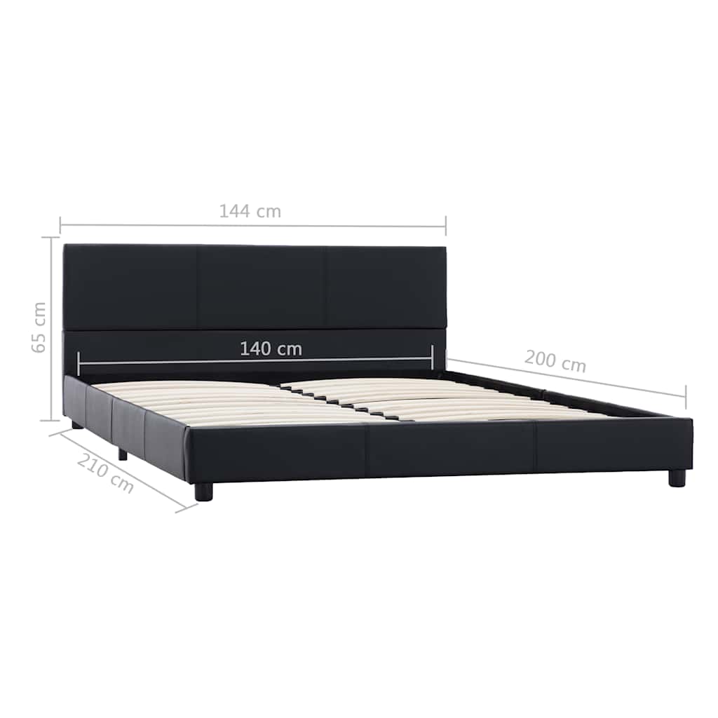 Giroletto Nero in Similpelle 140x200 cm