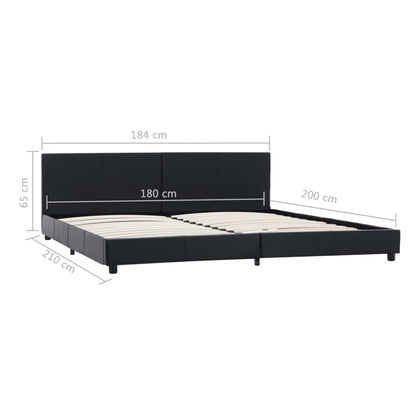 Giroletto Nero in Similpelle 180x200 cm | homemem39