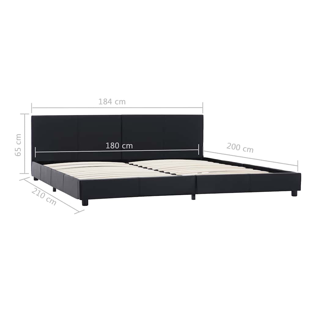 Giroletto Nero in Similpelle 180x200 cm