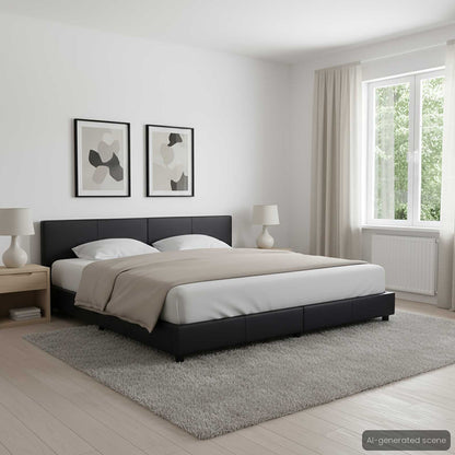 Giroletto Nero in Similpelle 180x200 cm
