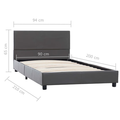 Giroletto Grigio in Similpelle 90x200 cm | homemem39