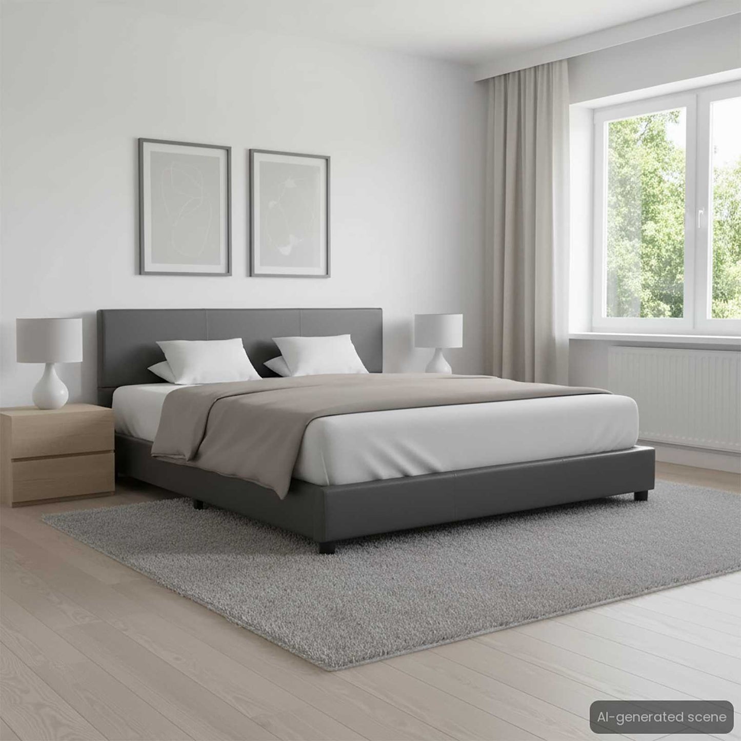 Giroletto Grigio in Similpelle 120x200 cm