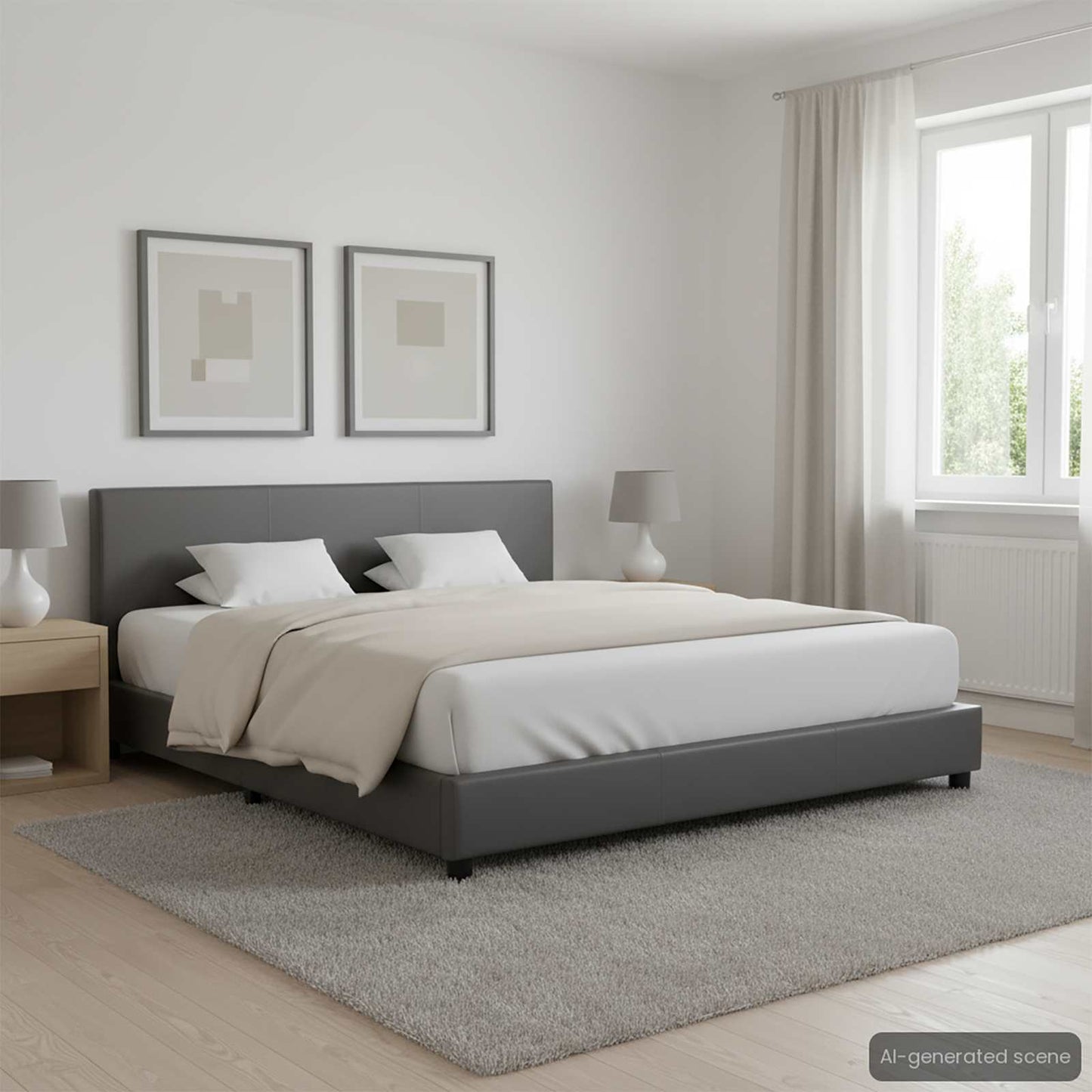Giroletto Grigio in Similpelle 140x200 cm