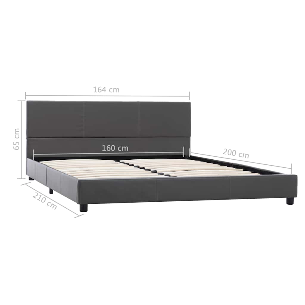 Giroletto Grigio in Similpelle 160x200 cm