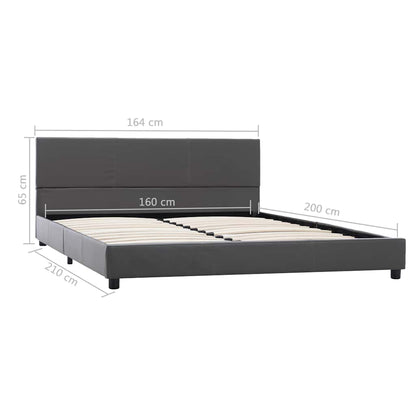 Giroletto Grigio in Similpelle 160x200 cm
