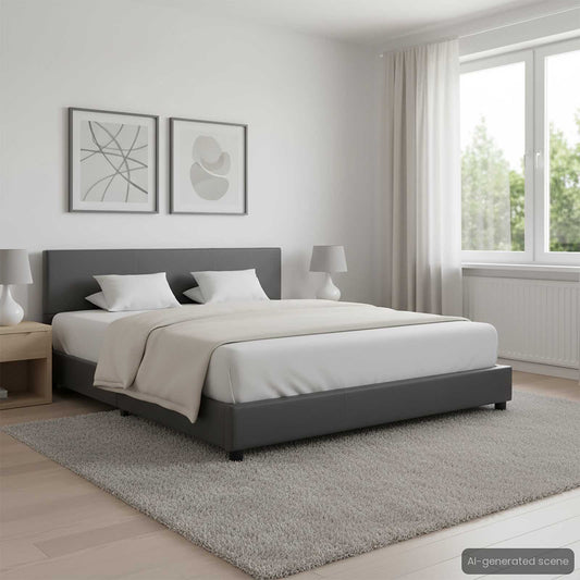 Giroletto Grigio in Similpelle 160x200 cm