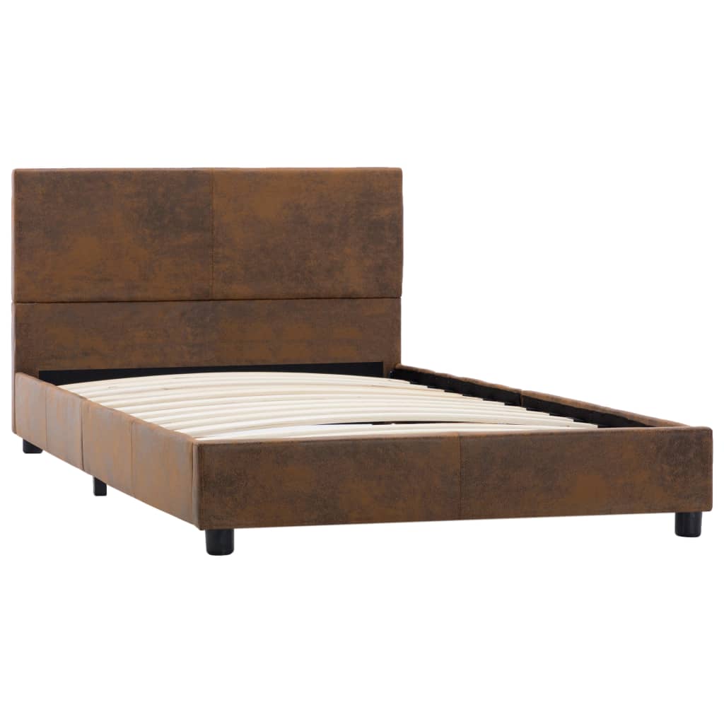 Giroletto Marrone in Similpelle Scamosciata 90x200 cm | homemem39