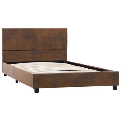 Giroletto Marrone in Similpelle Scamosciata 90x200 cm | homemem39