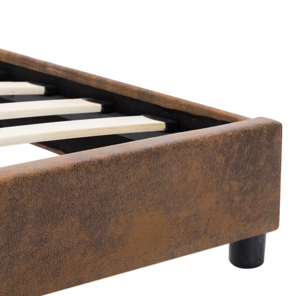 Giroletto Marrone in Similpelle Scamosciata 90x200 cm | homemem39