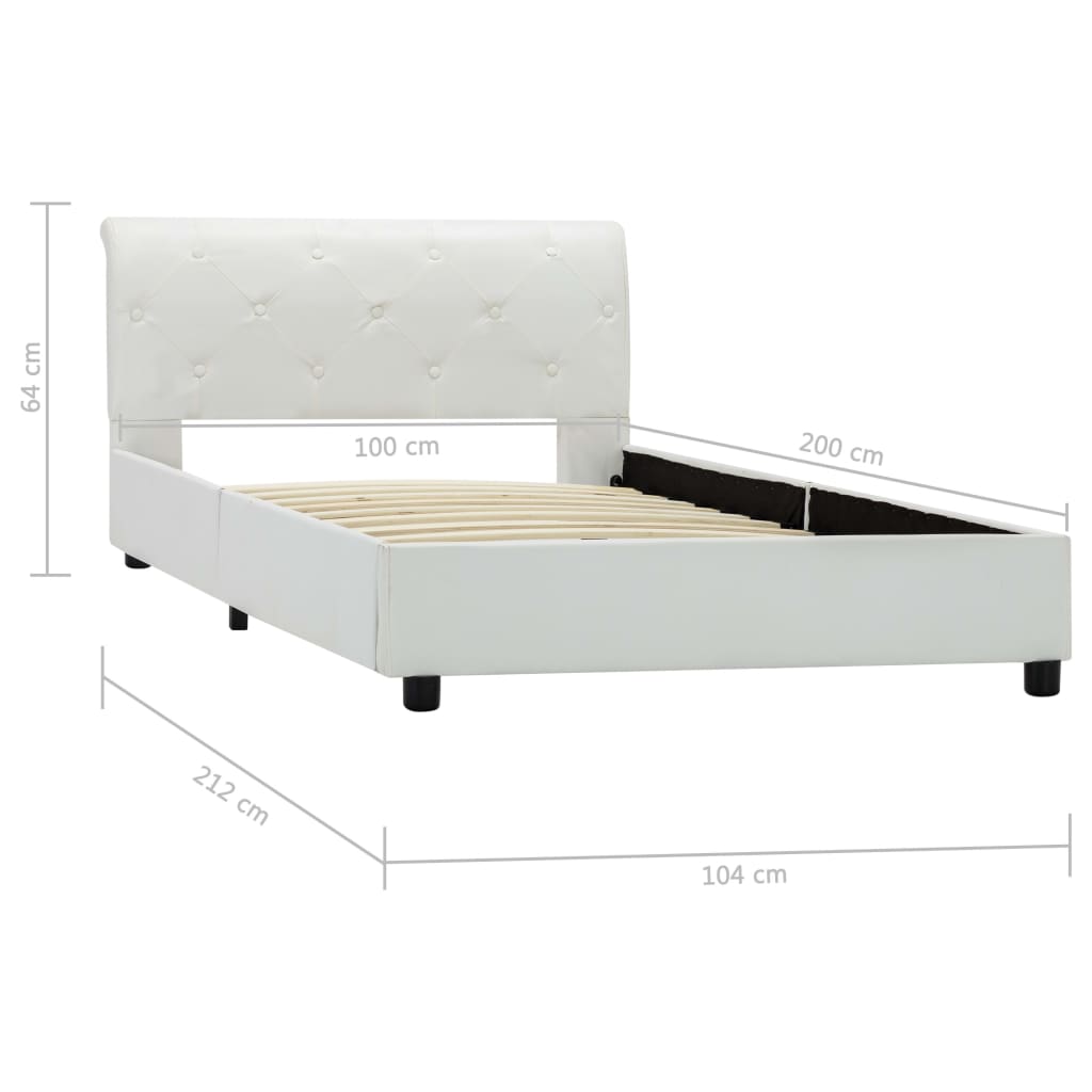 Giroletto Bianco in Similpelle 100x200 cm | homemem39