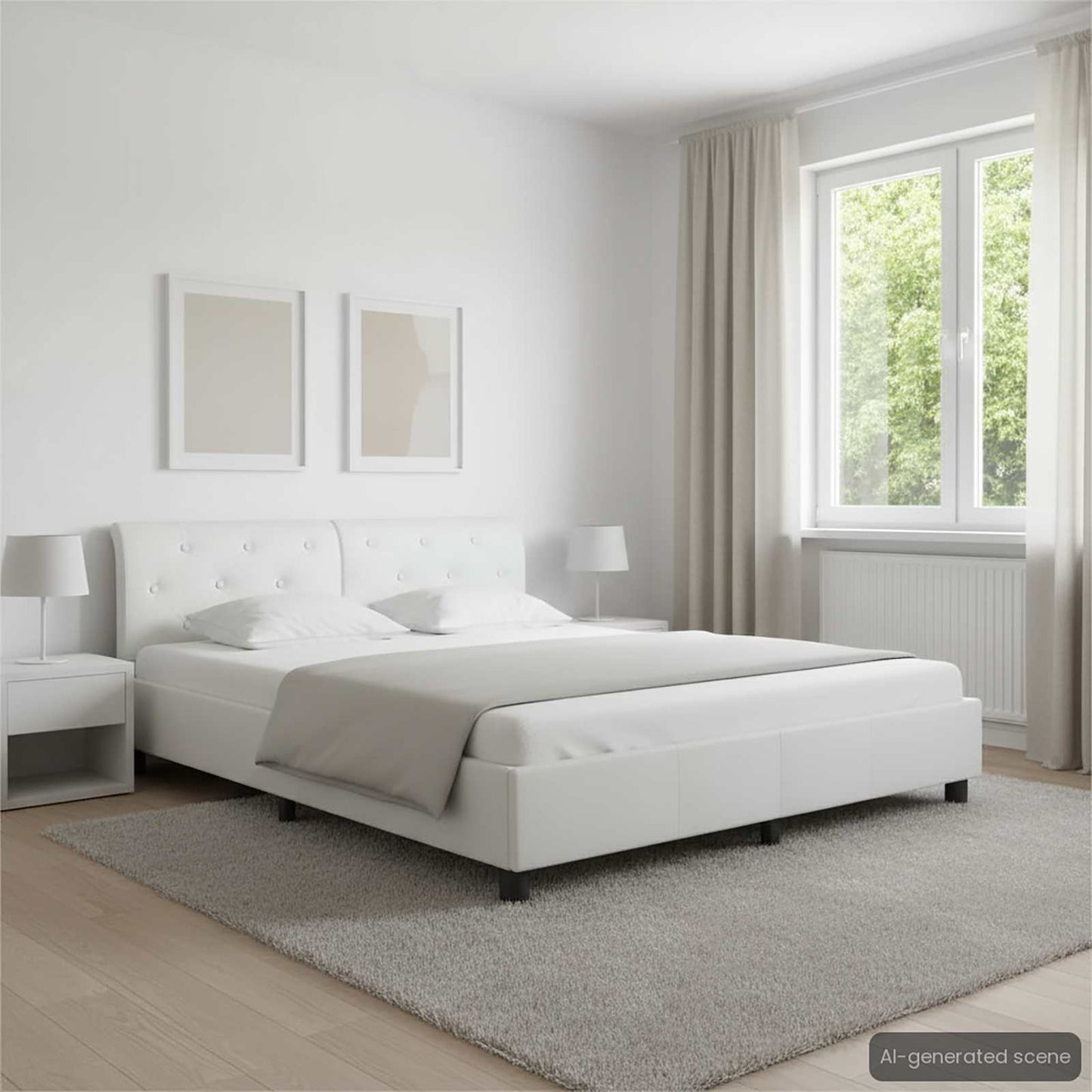 Giroletto Bianco in Similpelle 180x200 cm