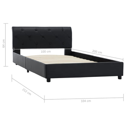 Giroletto Nero in Similpelle 100x200 cm | homemem39