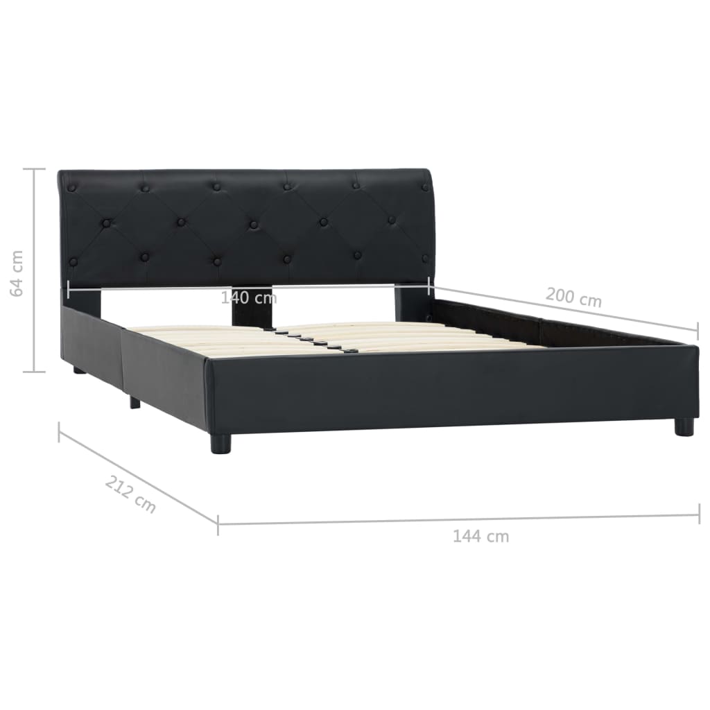Giroletto Nero in Similpelle 140x200 cm