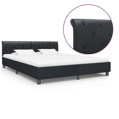 Giroletto Nero in Similpelle 160x200 cm