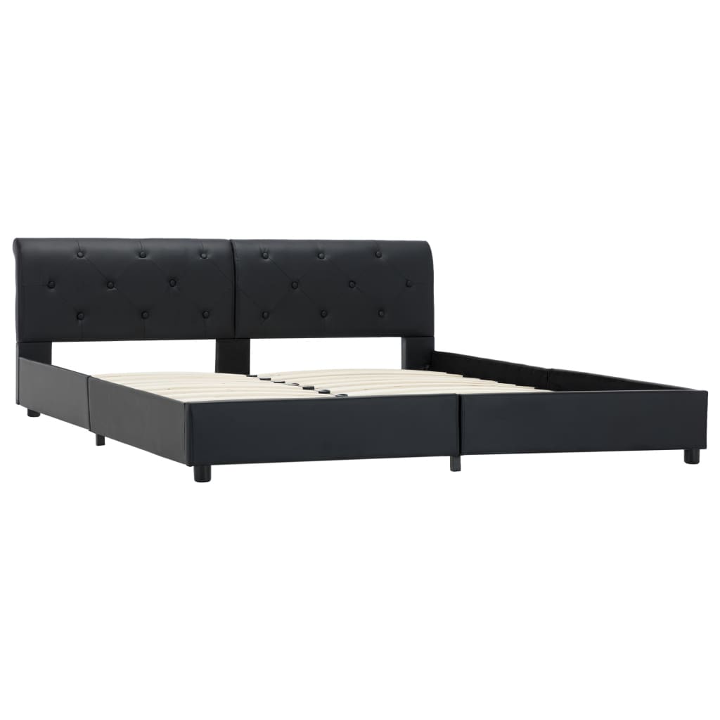 Giroletto Nero in Similpelle 160x200 cm