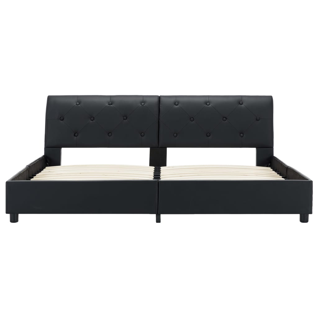 Giroletto Nero in Similpelle 160x200 cm | homemem39