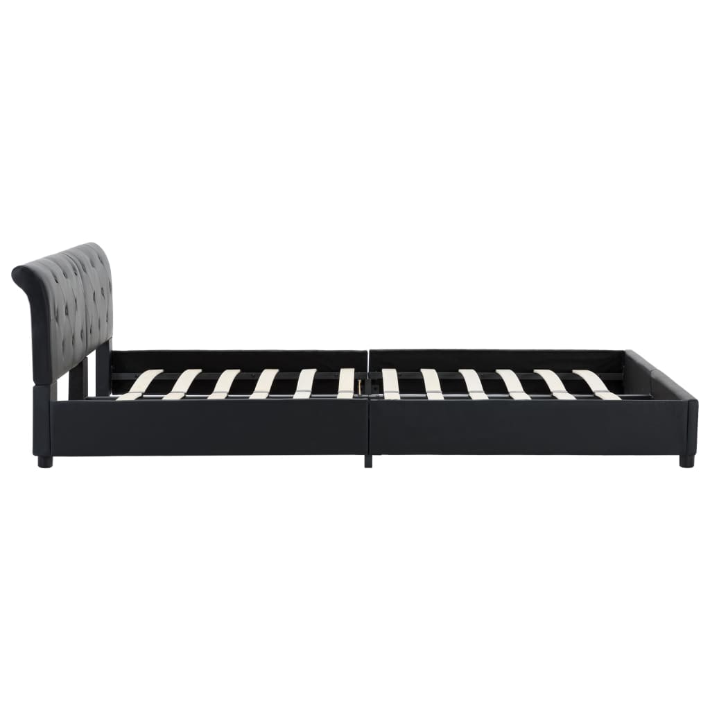 Giroletto Nero in Similpelle 160x200 cm