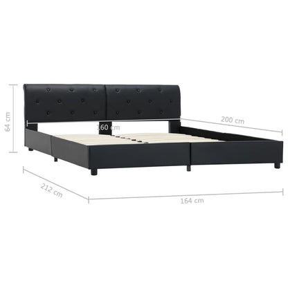 Giroletto Nero in Similpelle 160x200 cm | homemem39