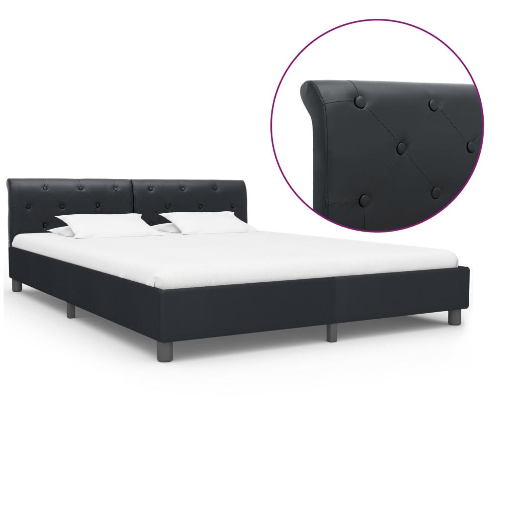 Giroletto Nero in Similpelle 180x200 cm