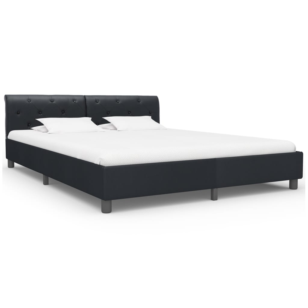 Giroletto Nero in Similpelle 180x200 cm | homemem39