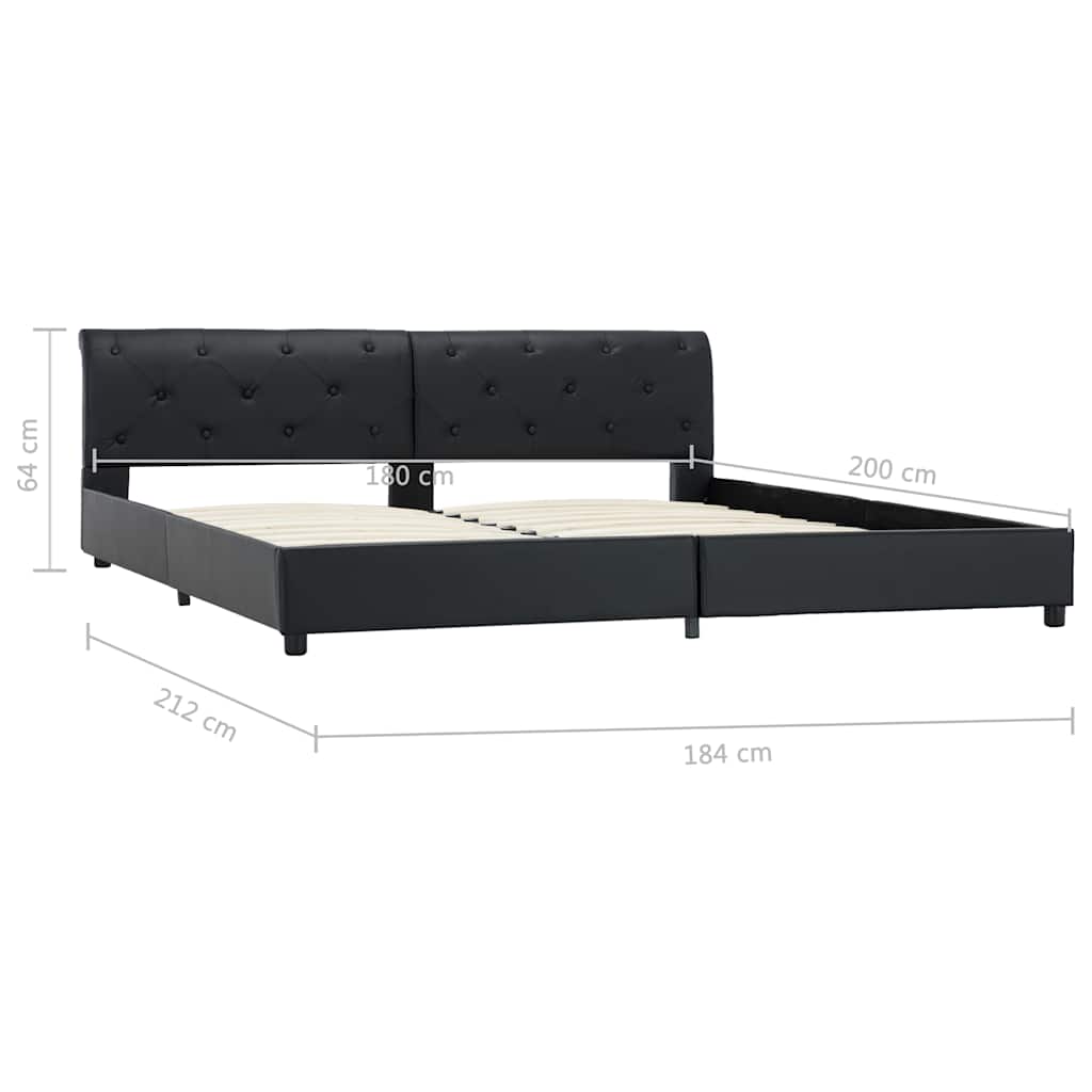 Giroletto Nero in Similpelle 180x200 cm