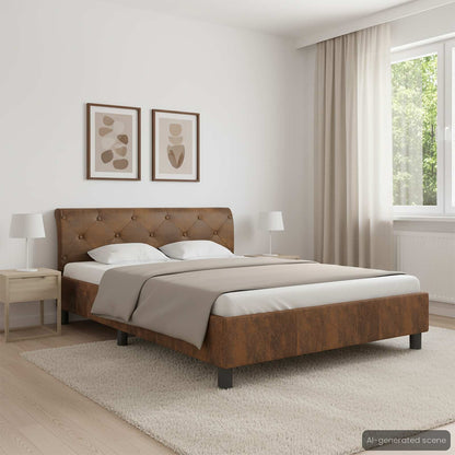 Giroletto Marrone in Similpelle Scamosciata 140x200 cm