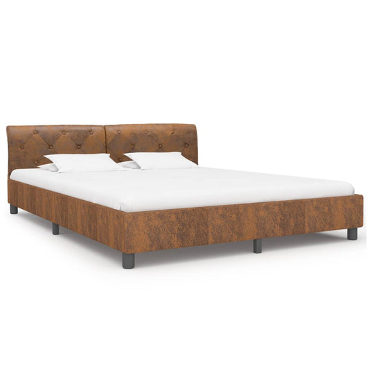 Giroletto Marrone in Similpelle Scamosciata 160x200 cm | homemem39