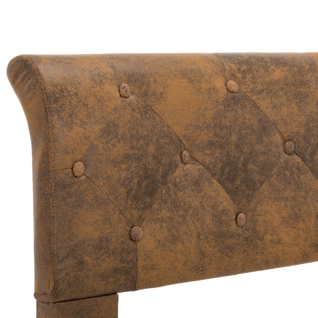 Giroletto Marrone in Similpelle Scamosciata 160x200 cm