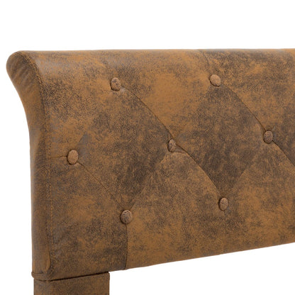 Giroletto Marrone in Similpelle Scamosciata 160x200 cm