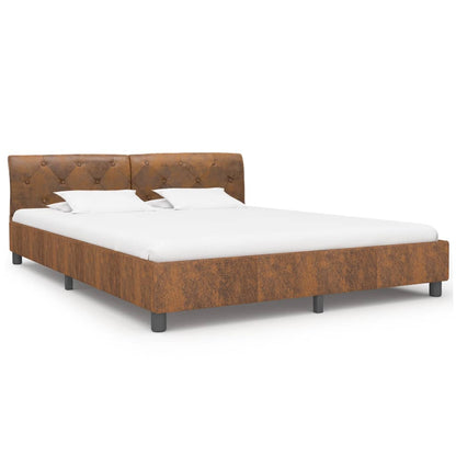 Giroletto Marrone in Similpelle Scamosciata 180x200 cm | homemem39