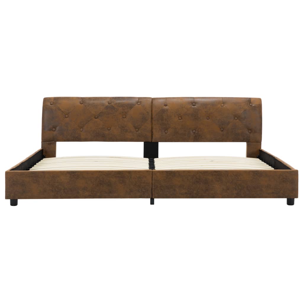 Giroletto Marrone in Similpelle Scamosciata 180x200 cm | homemem39