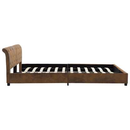 Giroletto Marrone in Similpelle Scamosciata 180x200 cm