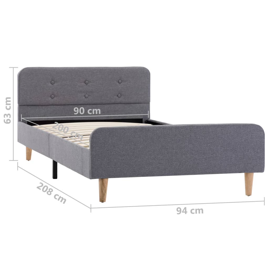 Giroletto Grigio Chiaro in Tessuto 90x200 cm