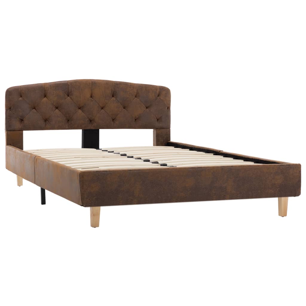 Giroletto Marrone in Similpelle Scamosciata 120x200 cm | homemem39