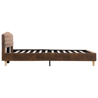 Giroletto Marrone in Similpelle Scamosciata 120x200 cm | homemem39