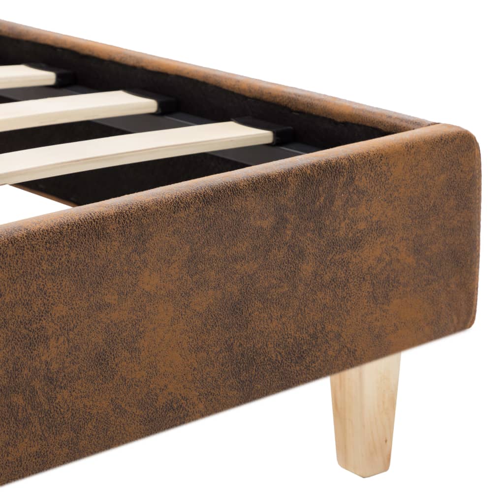 Giroletto Marrone in Similpelle Scamosciata 120x200 cm | homemem39