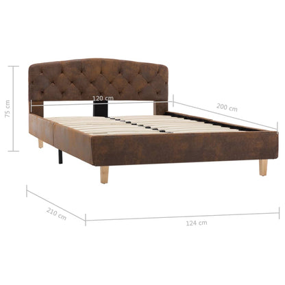 Giroletto Marrone in Similpelle Scamosciata 120x200 cm | homemem39