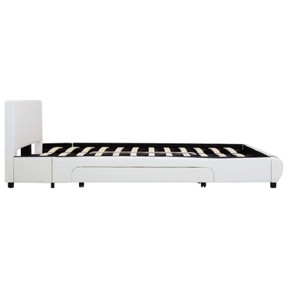 Giroletto con Cassetti Bianco in Similpelle 140x200 cm | homemem39