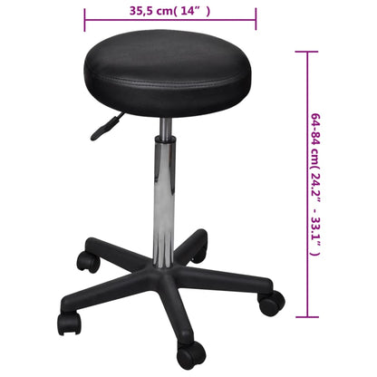 Sgabelli da Ufficio 2 pz Neri 35,5x84 cm in Similpelle | homemem39