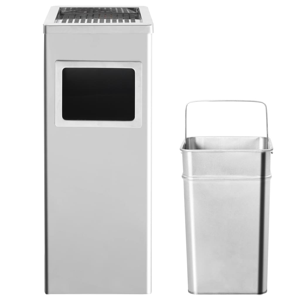 Pattumiera con Posacenere da Albergo 36 L Acciaio Inox | homemem39