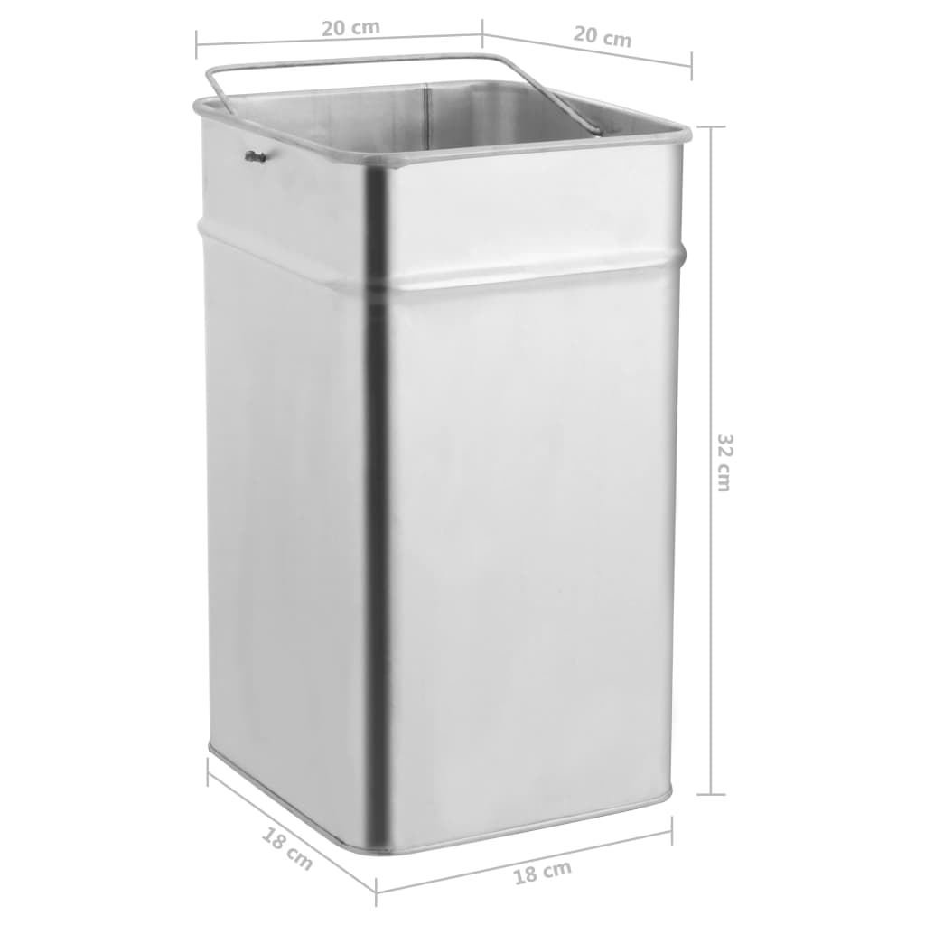 Pattumiera con Posacenere da Albergo 36 L Acciaio Inox | homemem39