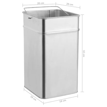 Pattumiera con Posacenere da Albergo 36 L Acciaio Inox | homemem39