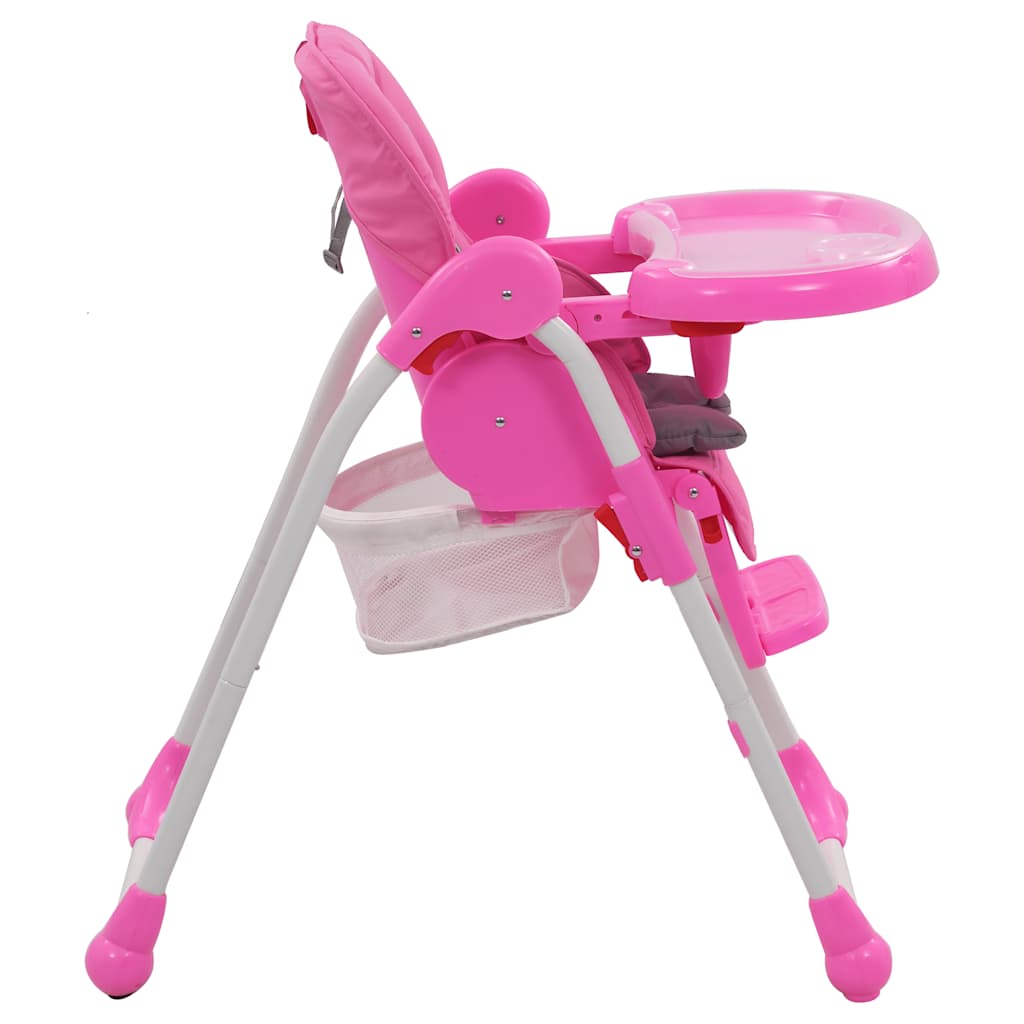 Seggiolone Pappa per Bambini Rosa e Grigio - homemem39