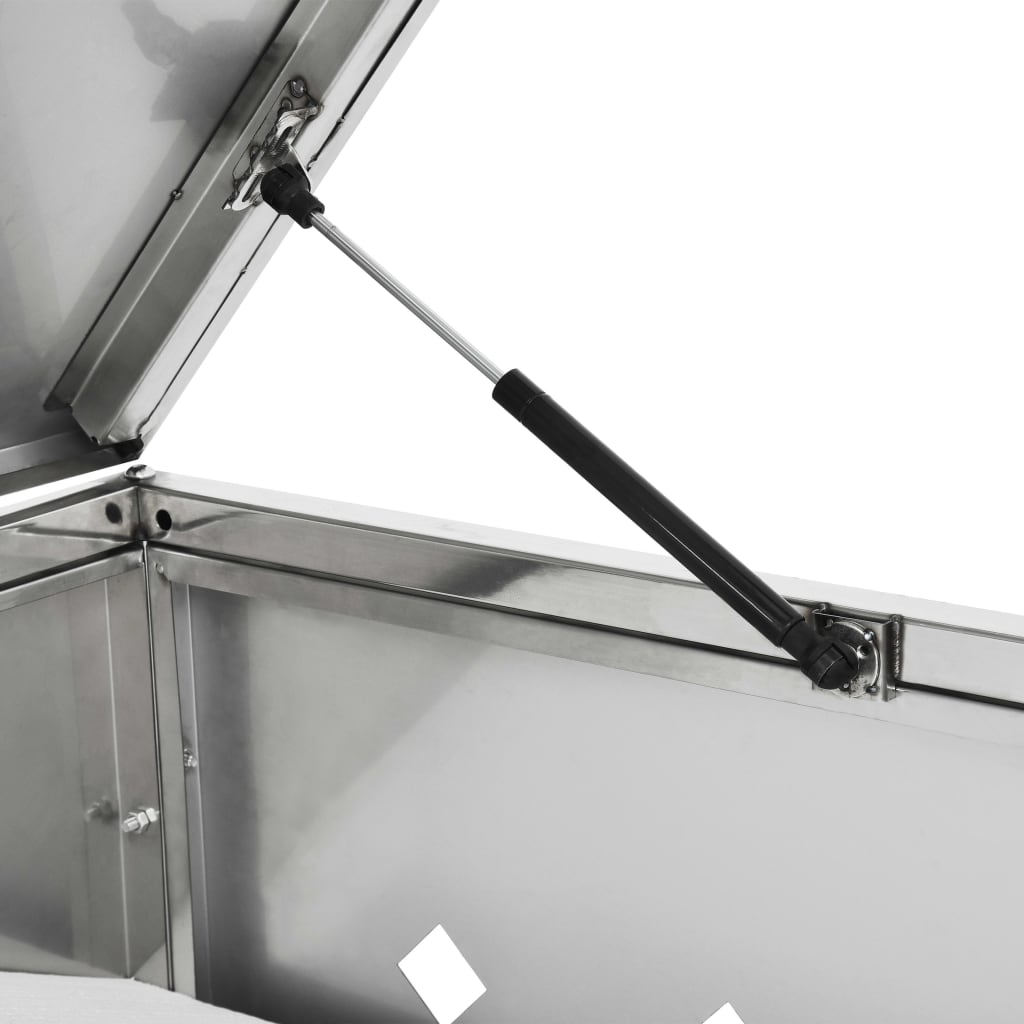 Copribidone per Spazzatura Singolo 240 L in Acciaio Inox - homemem39