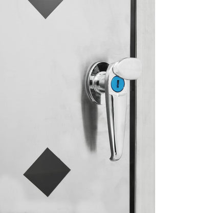 Copribidone per Spazzatura Singolo 240 L in Acciaio Inox - homemem39